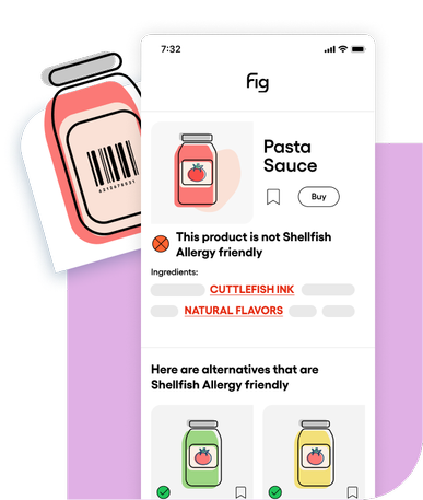 Find Shellfish Free products with Fig