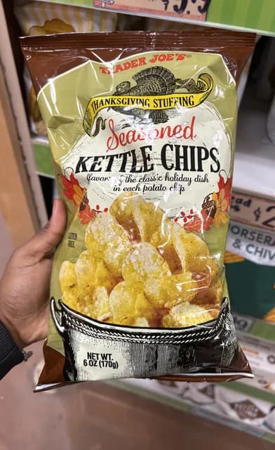 Is it Peanut Free? Trader Joe's Thanksgiving Stuffing Seasoned Kettle Chips