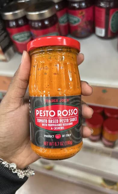 Is it Dairy Free? Trader Joe's Pesto Rosso With Parmigiano Reggiano & Cashews