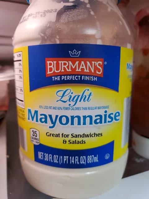 Is it Low FODMAP? Burman's Light Mayonnaise