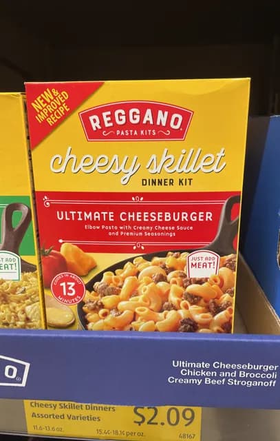 Is it Dairy Free? Reggano Cheesy Skillet Dinner Kit Ultimate Cheeseburger