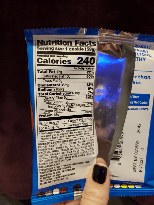 Is it Pescatarian? Quest Nutrition® Protein Cookie Chocolate Chip