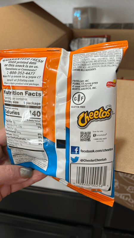 Is it Lactose Free? Cheetos Puffs Cheese Flavored Snacks
