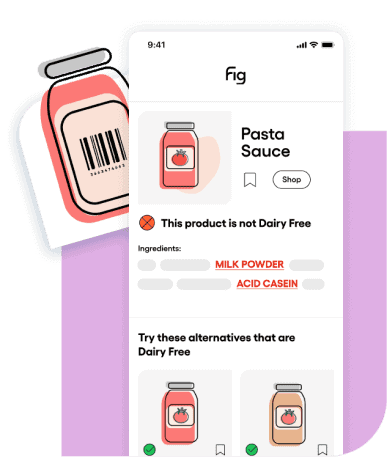 Instantly check if ingredients like cocoa butter have dairy