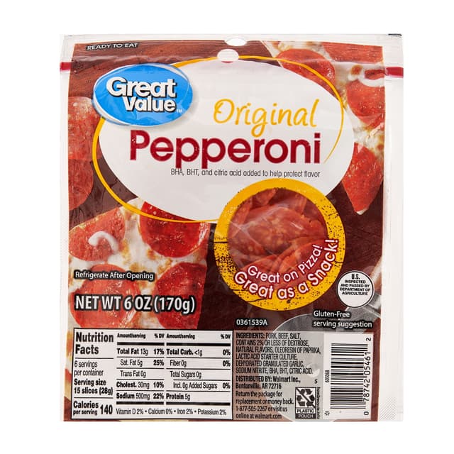 Is it Shellfish Free? Great Value Original Pepperoni Slices