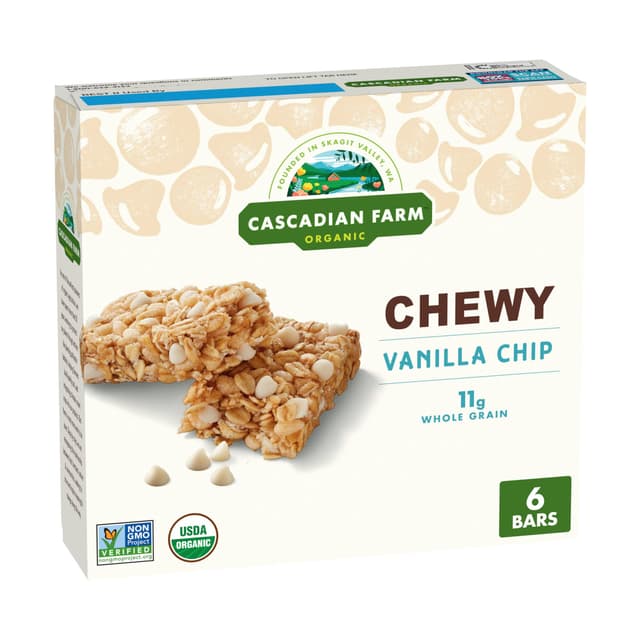 Is it Gelatin Free? Cascadian Farm Organic Vanilla Chip Chewy Granola Bars